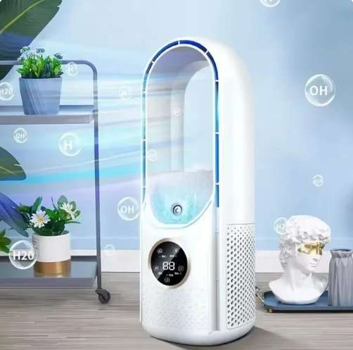 portable air conditioner electric fan USB cooler blade less 6 speeds silent timed air condition