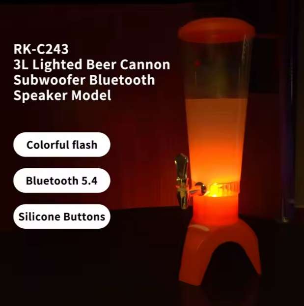 Portable Music Speaker 3L Beer Tower Beer Tower Self-service Beverage Dispenser