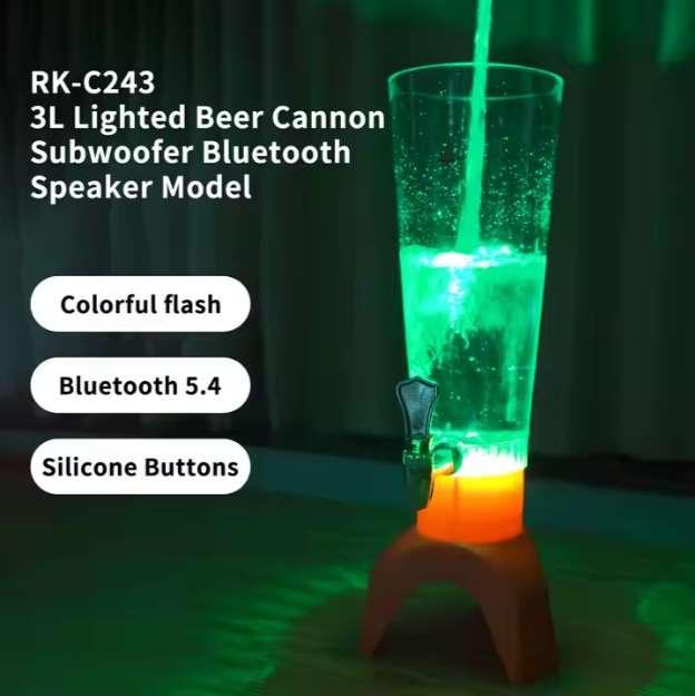 Portable Music Speaker 3L Beer Tower Beer Tower Self-service Beverage Dispenser