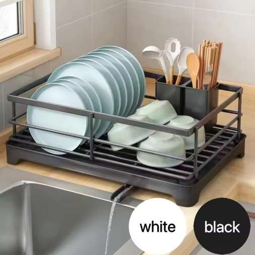 Draining Board Rack with Drip Tray Stainless Dish Drying Rack