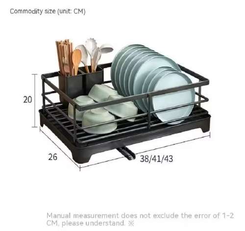 Draining Board Rack with Drip Tray Stainless Dish Drying Rack
