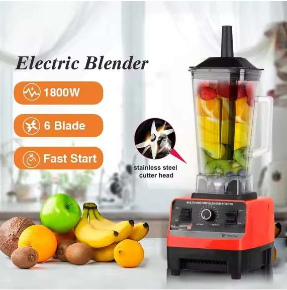 4500W Professional Blender High Power Kitchen Food Juicer Ideal for Making Smoothies and Milkshakes