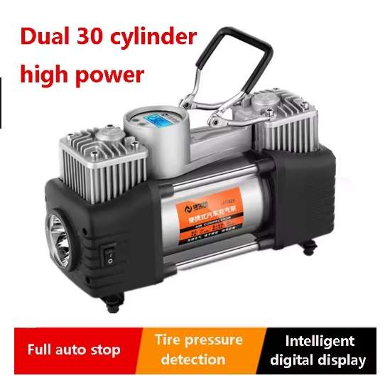 12V Portable Car Inflator Emergency Air Pump Tire Repair Tool Box Set