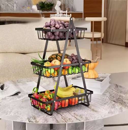 3-Tier Fruit Basket Fruit And Vegetable Basket Removable Bread Basket Vegetable Rack Fruit Basket Fr