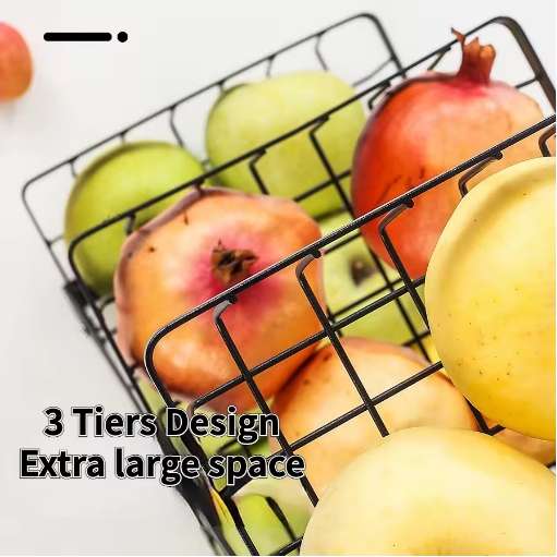 3-Tier Fruit Basket Fruit And Vegetable Basket Removable Bread Basket Vegetable Rack Fruit Basket Fr
