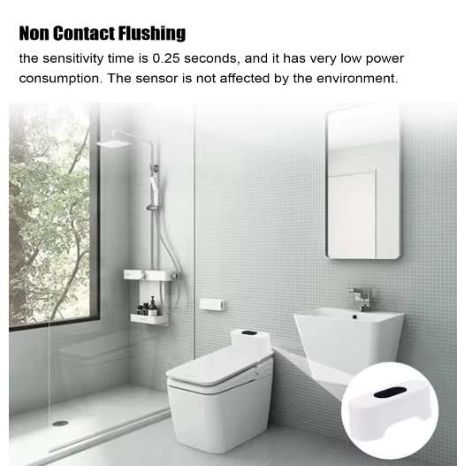 Rechargeable Motion Sensor Automatic Touchless Toilet Flush Aid
