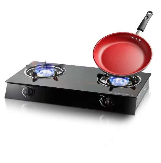 Electronic ignition tabletop stove electric stainless steel manual gas stove