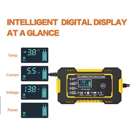 12V 6A Battery charger Intelligent Pulse Repair Lead Acid Battery Charger 2-100Amps 12 Volts 6 Amps