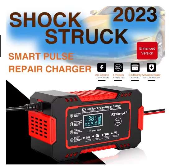 12V 6A Battery charger Intelligent Pulse Repair Lead Acid Battery Charger 2-100Amps 12 Volts 6 Amps
