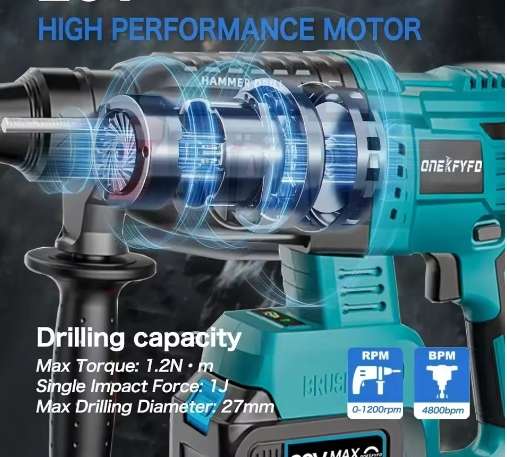 68V Cordless Power Tool Kit with Dual Battery