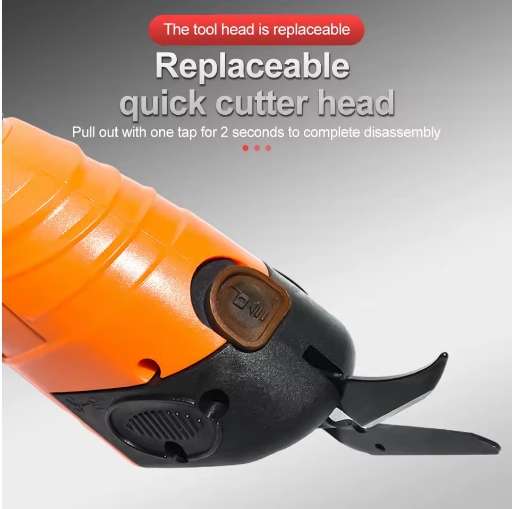 Electric Fabric Scissors Heads & Carrying Case