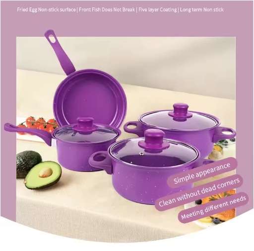 13 Piece Aluminum Non-Stick Cookware Set - Pink