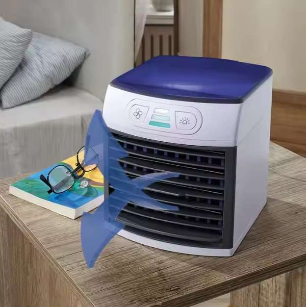 Table mini portable Air Cooler fan Air Conditioner mini air cooler led light
