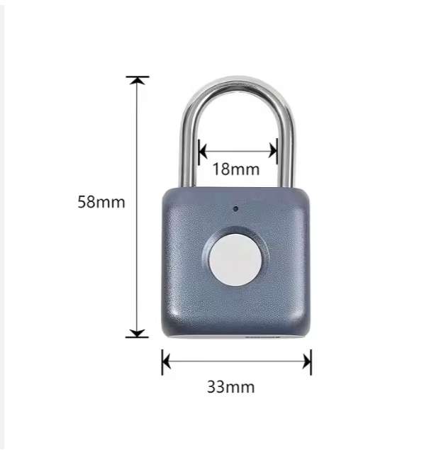 Standalone Fingerprint Rechargeable Padlock with LED Indicator