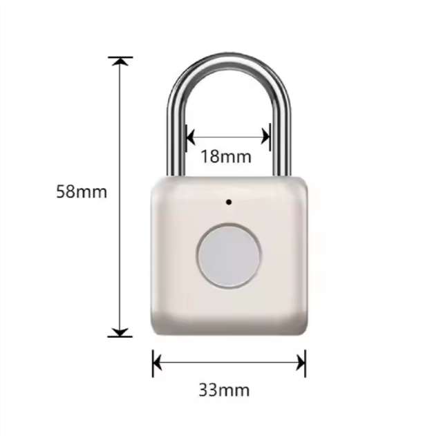 Standalone Fingerprint Rechargeable Padlock with LED Indicator