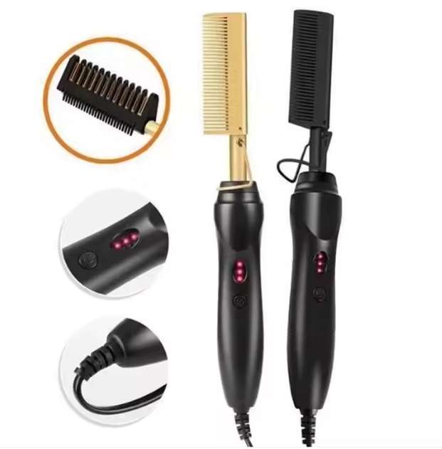 Electric Straightening Hot Comb for Hair and Wigs