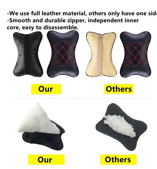 Universal Car Seat Head & Neck Rest Pillow - Set of 2