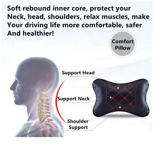 Universal Car Seat Head & Neck Rest Pillow - Set of 2