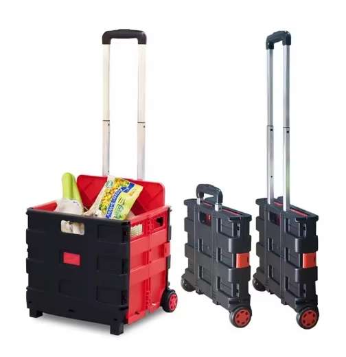 45L Folding Trolley Box With Two Wheels