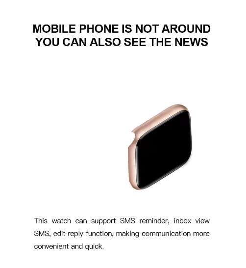 T500-Smart Watch Compatible with Apple and Andriod with App Connection