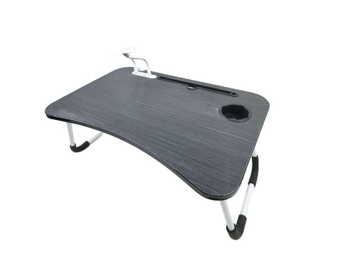 Foldable Laptop Desk With Tablet Holder, Cup Holder, 4-Port Usb Hub