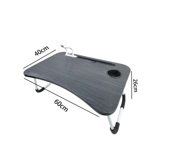 Foldable Laptop Desk With Tablet Holder, Cup Holder, 4-Port Usb Hub