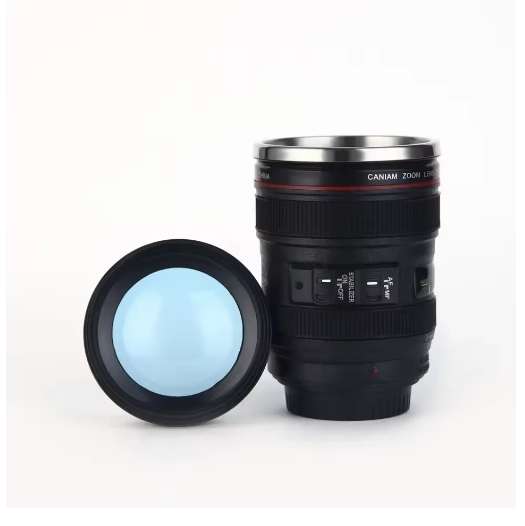 Classy Camera Lens Style Thermo- Stainless Steel Cup