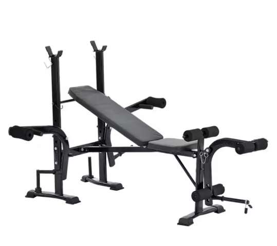 Weight Lifting Bench with Barbell Rack for Workout and Fitness Training