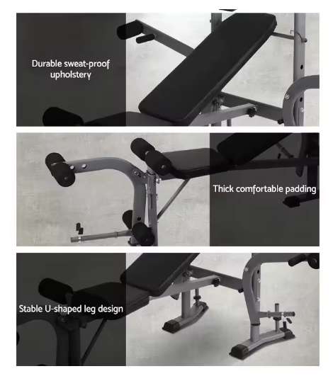 Weight Lifting Bench with Barbell Rack for Workout and Fitness Training