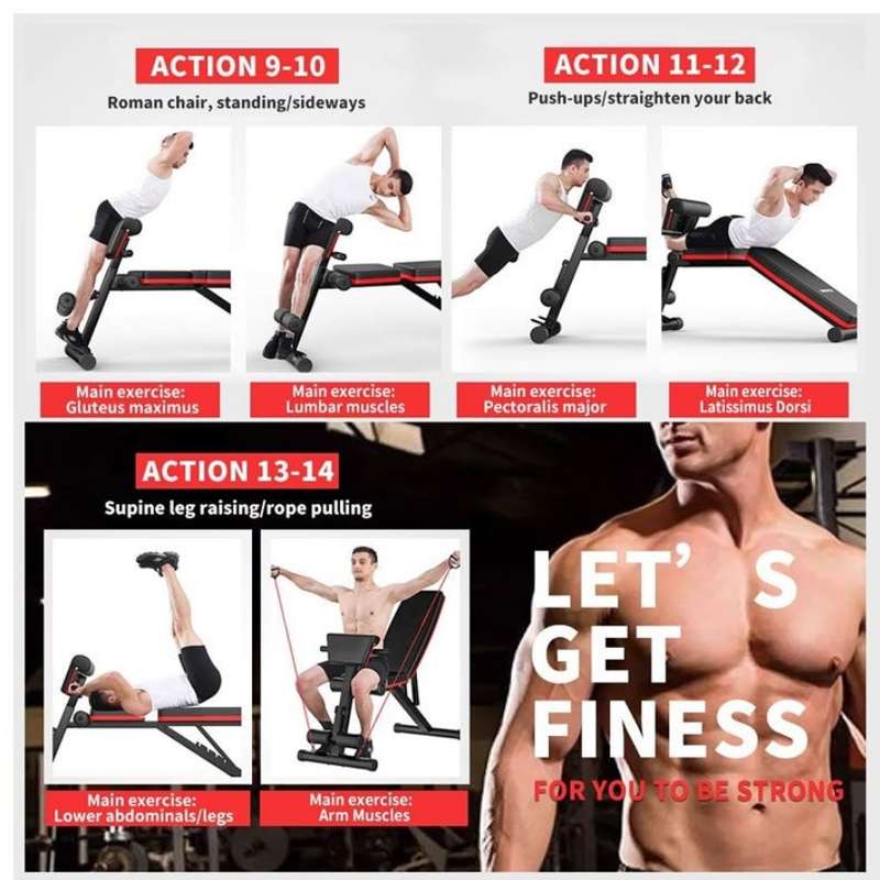 Multi-Functional Adjustable Weight Bench For Full Body Workout