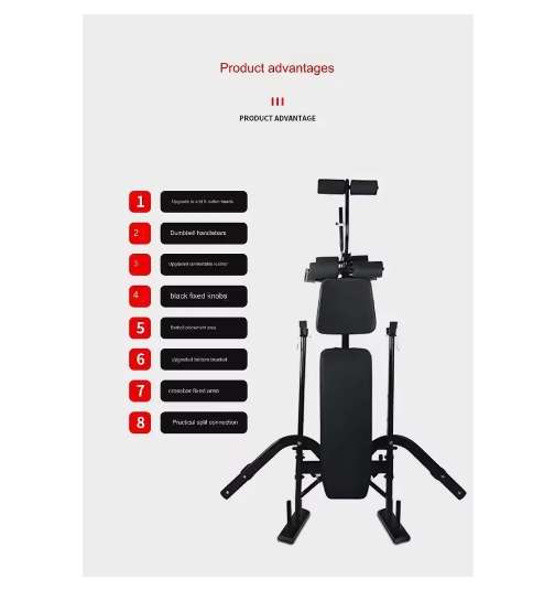 Weight Lifting Bench with Barbell Rack for Workout and Fitness Training