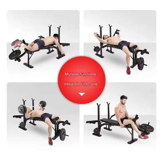 Weight Lifting Bench with Barbell Rack for Workout and Fitness Training