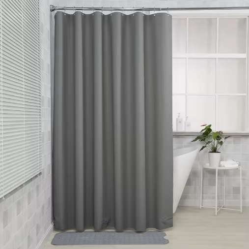 Waterproof and mildew resistant solid color EVA shower curtain -180cm × 180