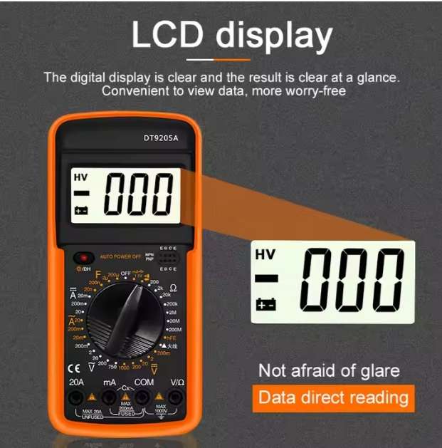 Multifunctional Measure AC/DC Current Resistance Capacitance Smart Digital  Multimeter