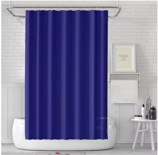 Waterproof and mildew resistant solid color EVA shower curtain -180cm × 180