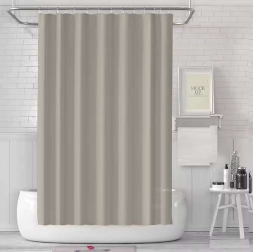 Waterproof and mildew resistant solid color EVA shower curtain -180cm × 180