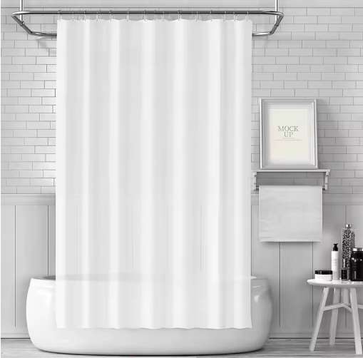 Waterproof and mildew resistant solid color EVA shower curtain -180cm × 180