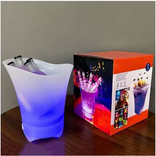 LED Ice Buckets  Large Capacity Wine Beer Ice Buckets With Bluetooth Speaker Drink Container