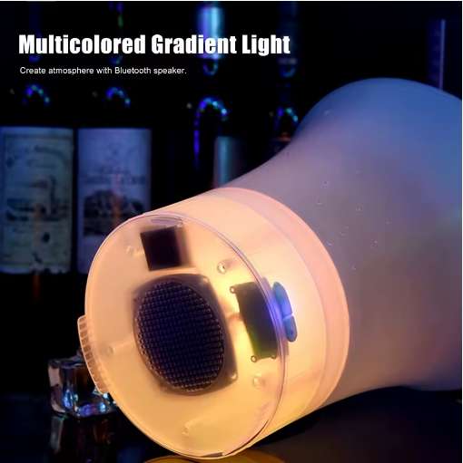 LED Ice Buckets  Large Capacity Wine Beer Ice Buckets With Bluetooth Speaker Drink Container