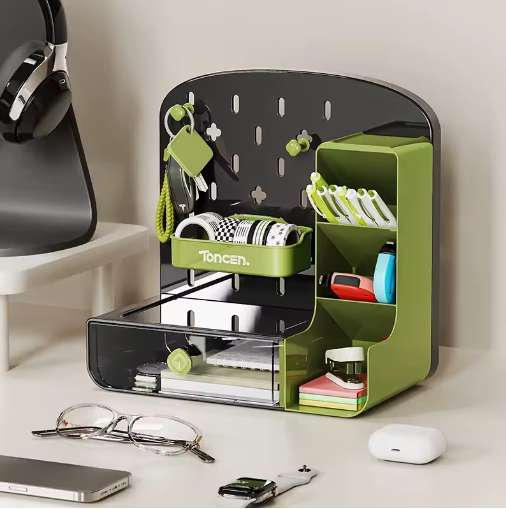 Desk Stationary Organizer Multifunctional With Drawer And Pen Holder