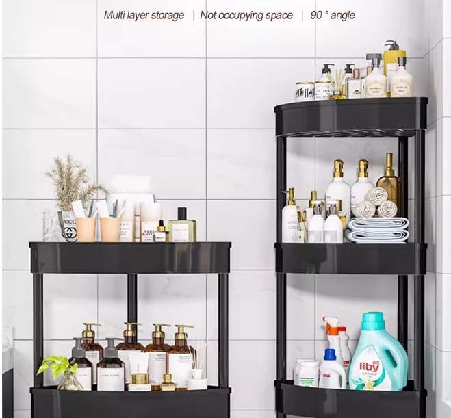 Multi Functional 4 Tier Corner Storage Movable Corner Shelf Rack