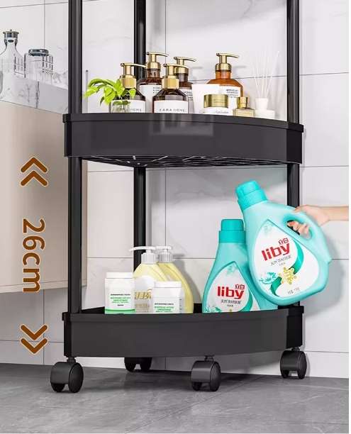 Multi Functional 4 Tier Corner Storage Movable Corner Shelf Rack
