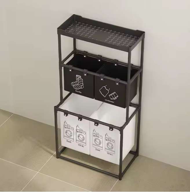 Foldable Multi-Layer Home Bedroom Dirty Clothes Laundry Basket Storage Box