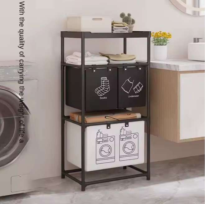 Foldable Multi-Layer Home Bedroom Dirty Clothes Laundry Basket Storage Box