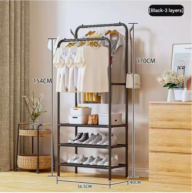 Multifunctional Movable Double Rod Rack