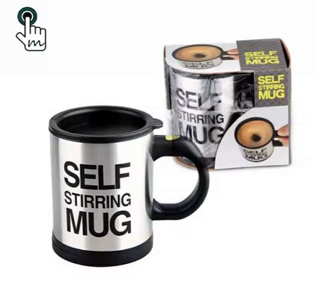 Self stirring mug