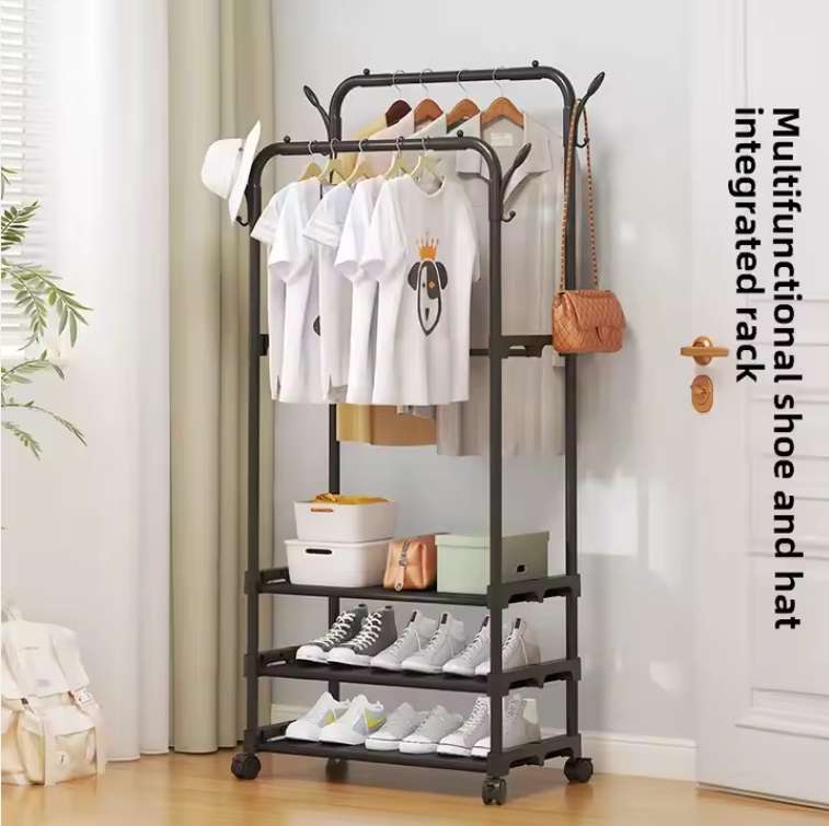 Multifunctional Movable Double Rod Rack