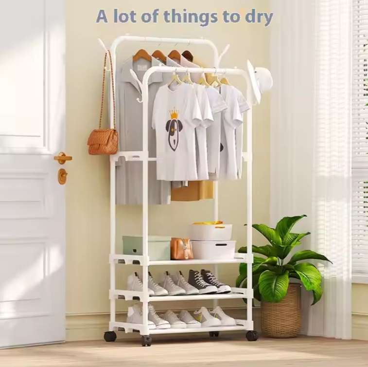 Multifunctional Movable Double Rod Rack
