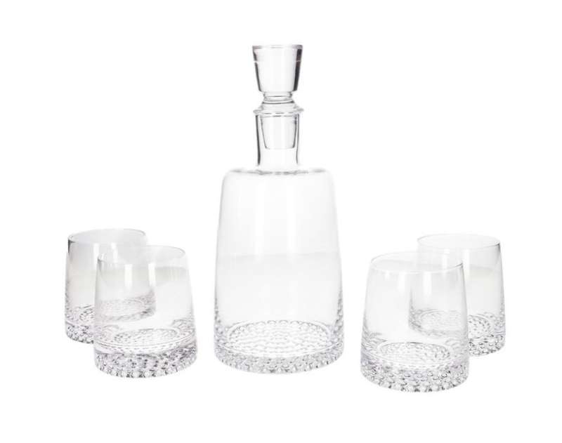 Danny home Whiskey Decanter with Glasses Set-5Pcs