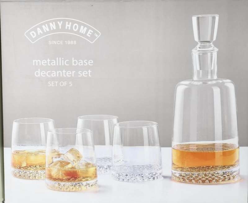 Danny home Whiskey Decanter with Glasses Set-5Pcs